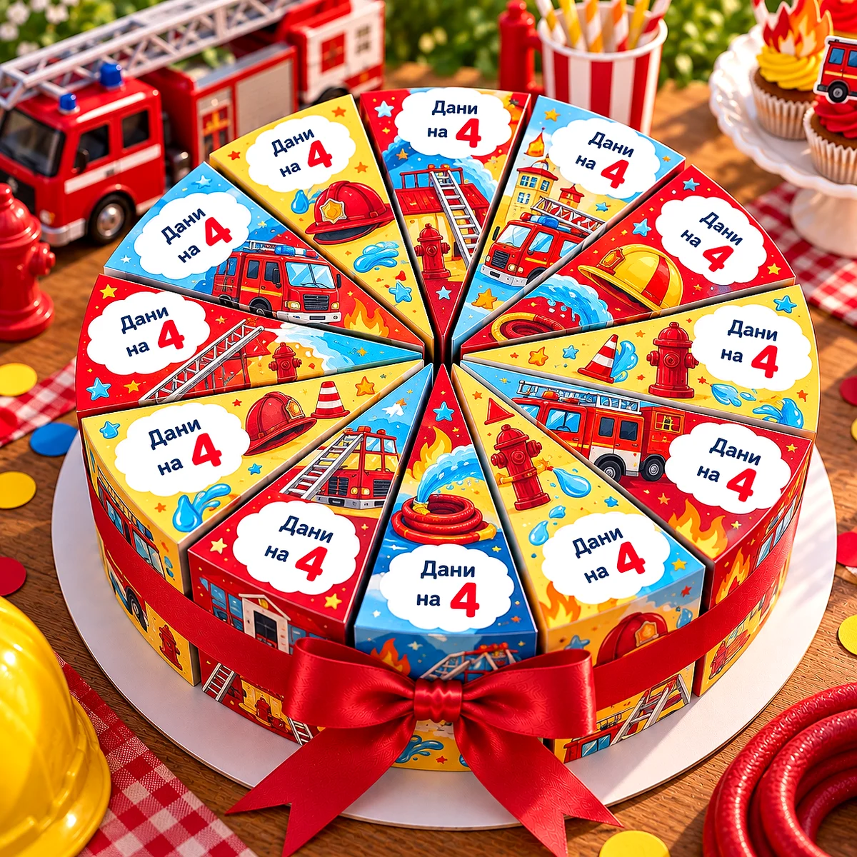 lumiart-cake-fire-torta Lumi Cake „Пожарникари“: парче от хартиена торта - Image 1