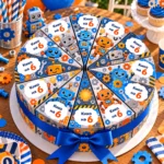 Lumi Cake „Роботи“: парче от хартиена торта