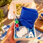 Кутийка LumiArt Creative с гипсова количка, буква, престилка, бои и четка