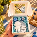 Кутийка LumiArt Mini+ с гипсов астронавт, цифра, бои и четка